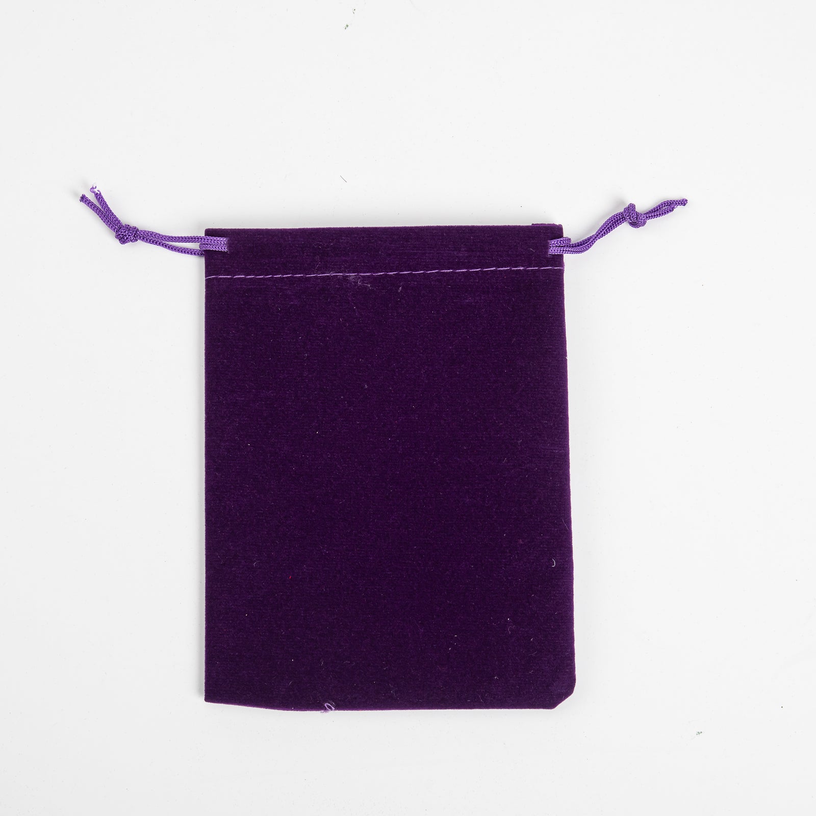50x Velours/Fluweel Zakje - 90mm x 120mm - Paars