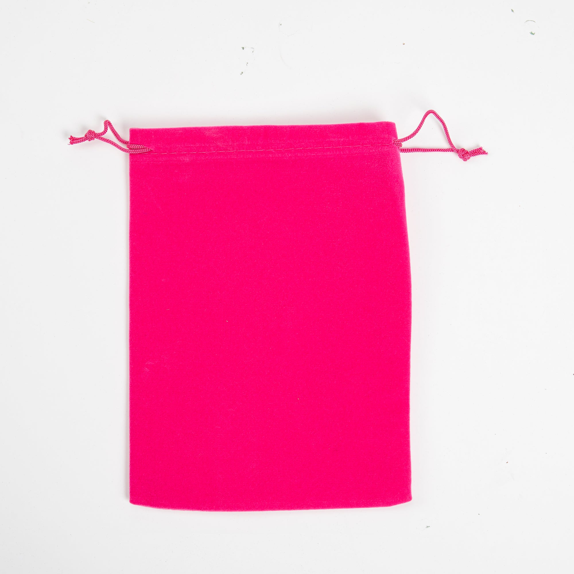 50x Velours/Fluweel Zakje - 70mm x 90mm - Donker Roze