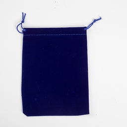 50x Velours/Fluweel Zakje - 90mm x 120mm - Donker Blauw