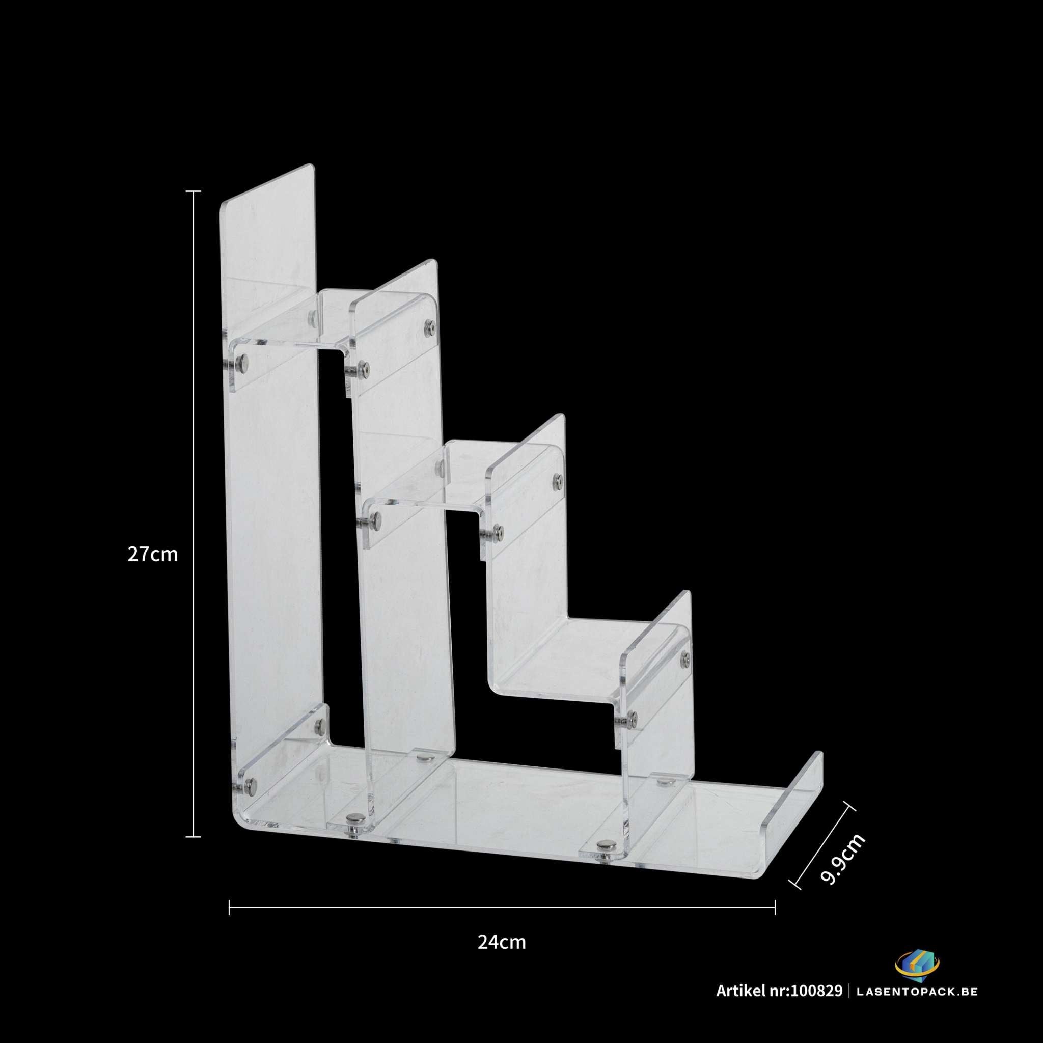1x Acryl portemonnee display - 4-laags