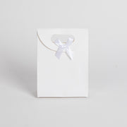 12x Luxe draagtas met uitgesneden handvat Wit 26cm x 19cm x 9cm