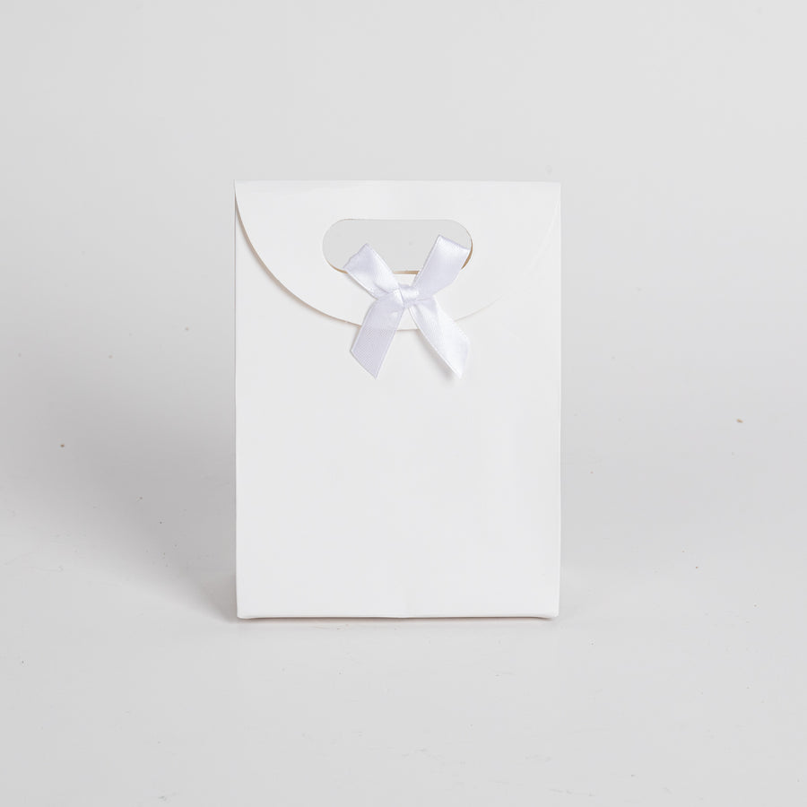 12x Luxe draagtas met uitgesneden handvat Wit 31.5cm x 23cm x 11cm