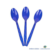 24x Herbruikbare lepel 155mm PP Blauw