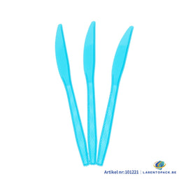 24x Herbruikbare Mes 170mm PP Licht Blauw