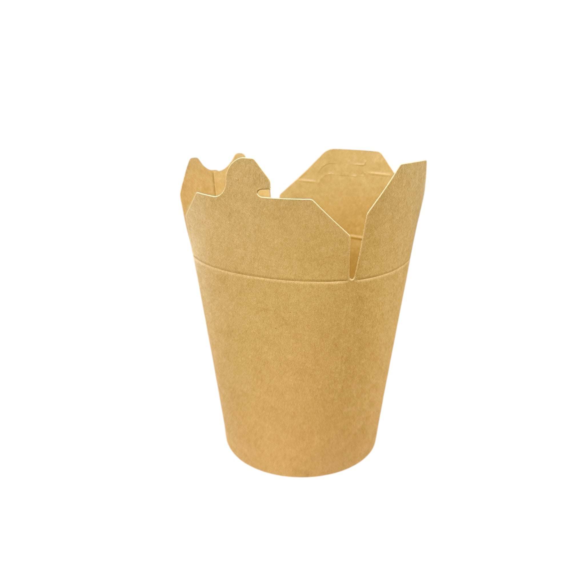 500x Wok to Go beker 16oz 400ml kraft