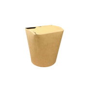 Wok to Go beker van kraft karton 400ml met PE-coating, voedselveilig en vochtwerend