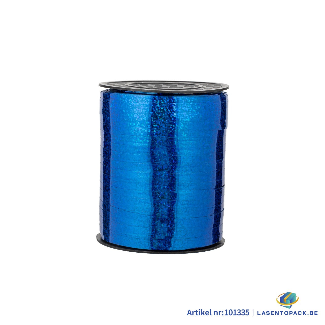 Krullint 5 mm x 500 m – Metallic Blauw met Holografische Glans