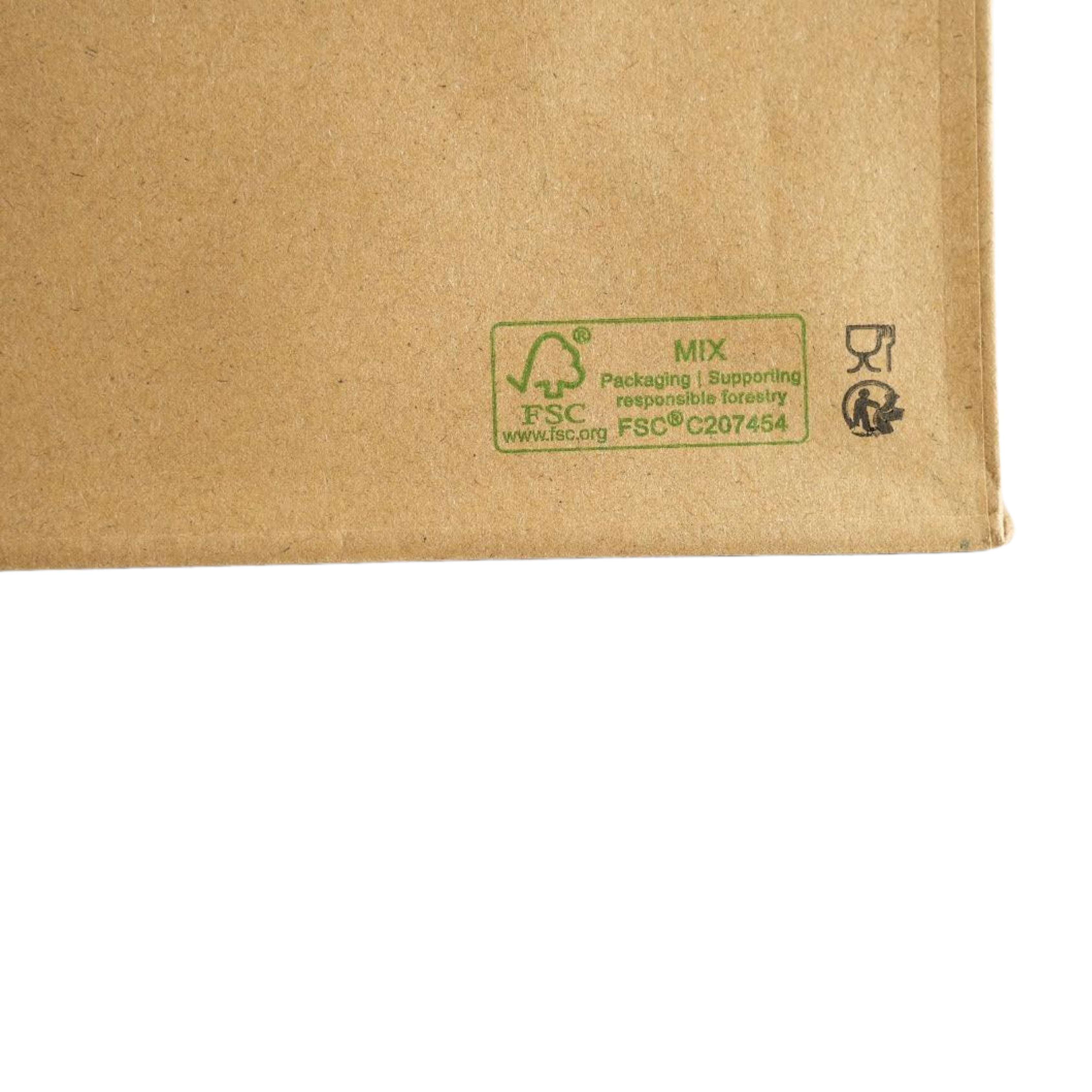 200x Papieren tassen 100 gr. 22+11 x 27 cm BIO FSC