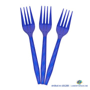 24x Herbruikbare Vork 160mm PP Blauw