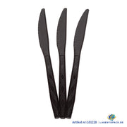 24x Herbruikbare Mes 170mm PP Zwart