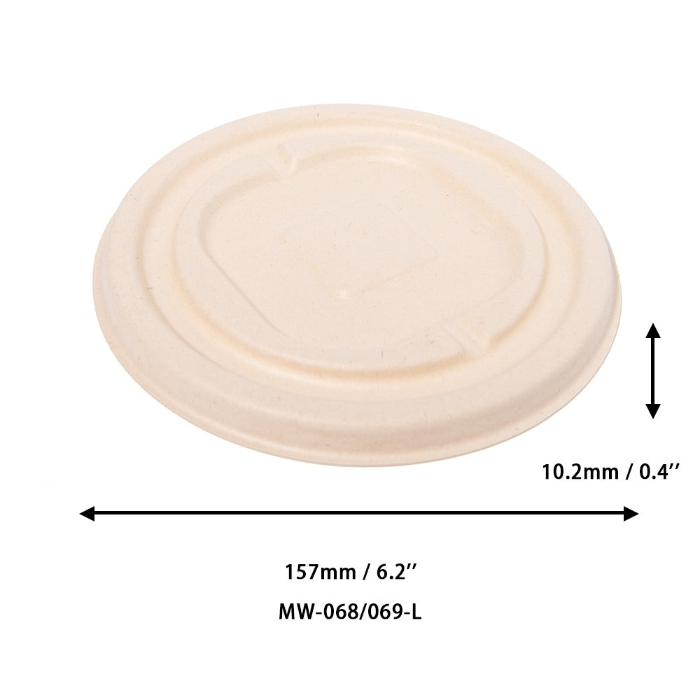 600x Deksel voor Kom 480ml/500ml Ø150mm (16oz) Suikerriet BIO