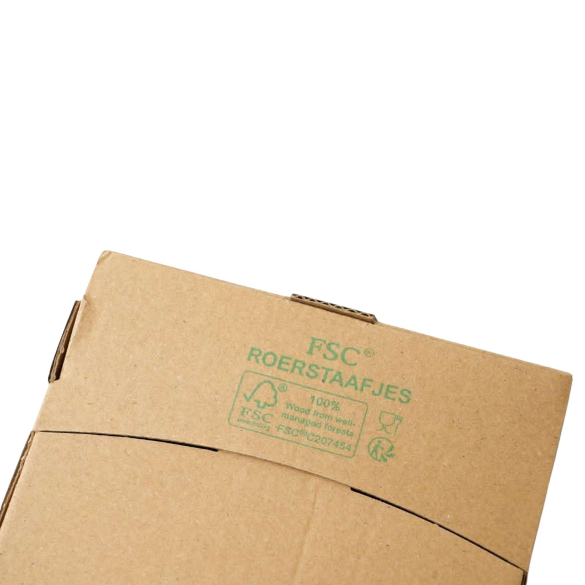 1000x Roerstaafjes in Spenderbox 14cm FSC 100% Hout