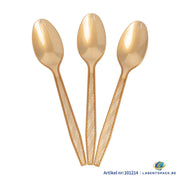 24x Herbruikbare lepel 155mm PP Goud