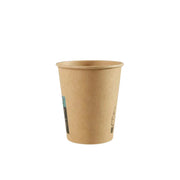 Stack of 1000 brown Nature Kraft 180ml FSC certified eco-friendly cardboard coffee cups for vending and to-go use