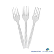 24x Herbruikbare Vork 160mm PP Transparant