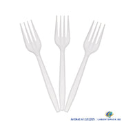 24x Herbruikbare Vork 160mm PP Wit