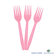 24x Herbruikbare Vork 160mm PP Roze