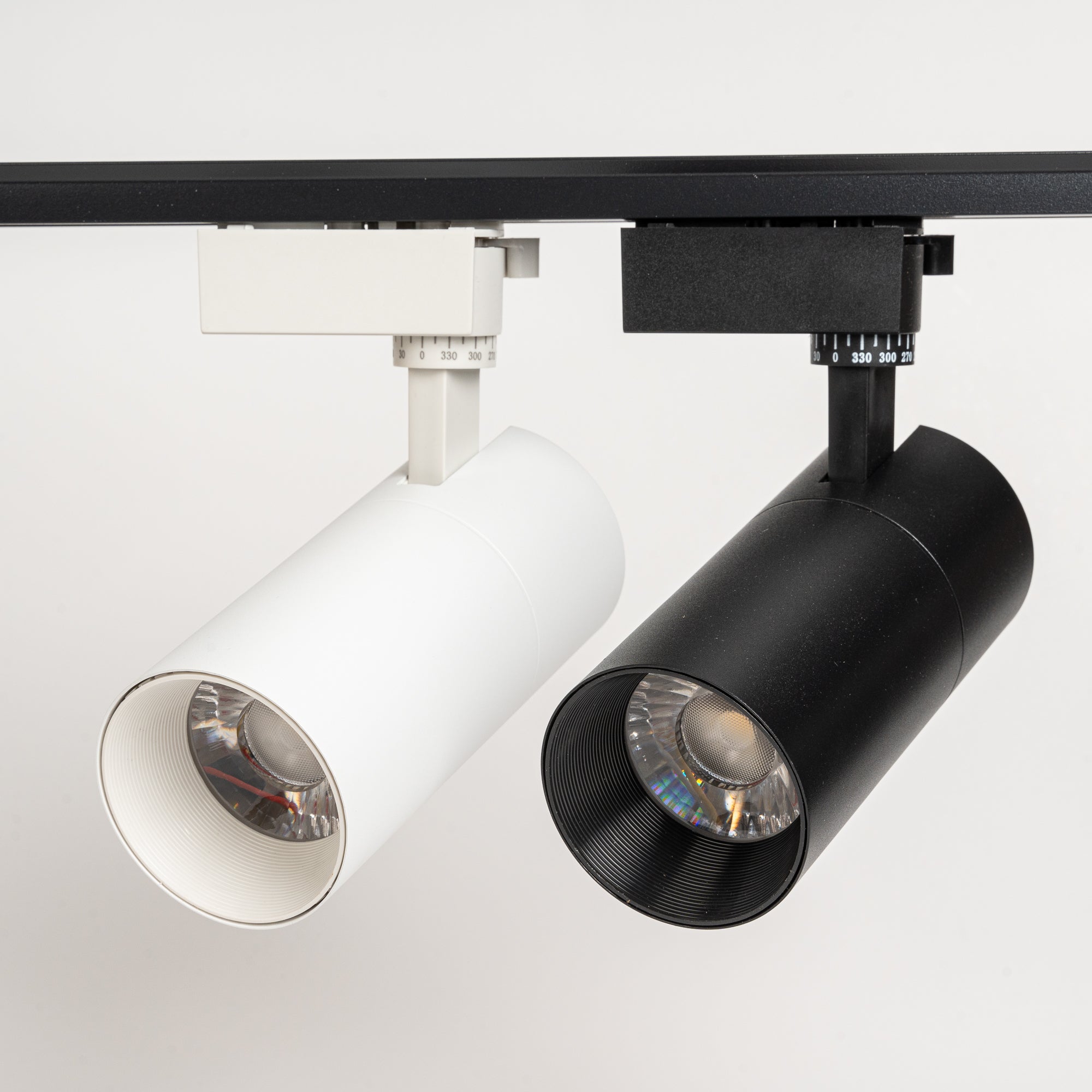 LED Track Lighting - Track Spot - 24W - Round - Natural White 6000K - White - Aluminum