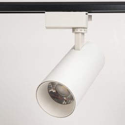 LED Track Lighting - Track Spot - 24W - Round - Natural White 6000K - White - Aluminum