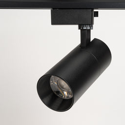 LED Track Lighting - Track Spot - 24W - Round - Natural White 6000K - Black - Aluminum