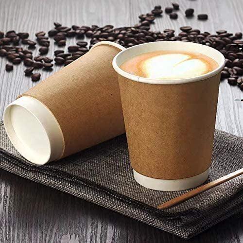 500x Koffiebeker Dubbelwandig Kraft 240ml (8oz) FSC® Mix Credit Ø80mm