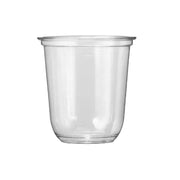 Transparante beker 400 ml met U-vormige bodem, ideaal voor smoothies, sapjes en ijskoffie