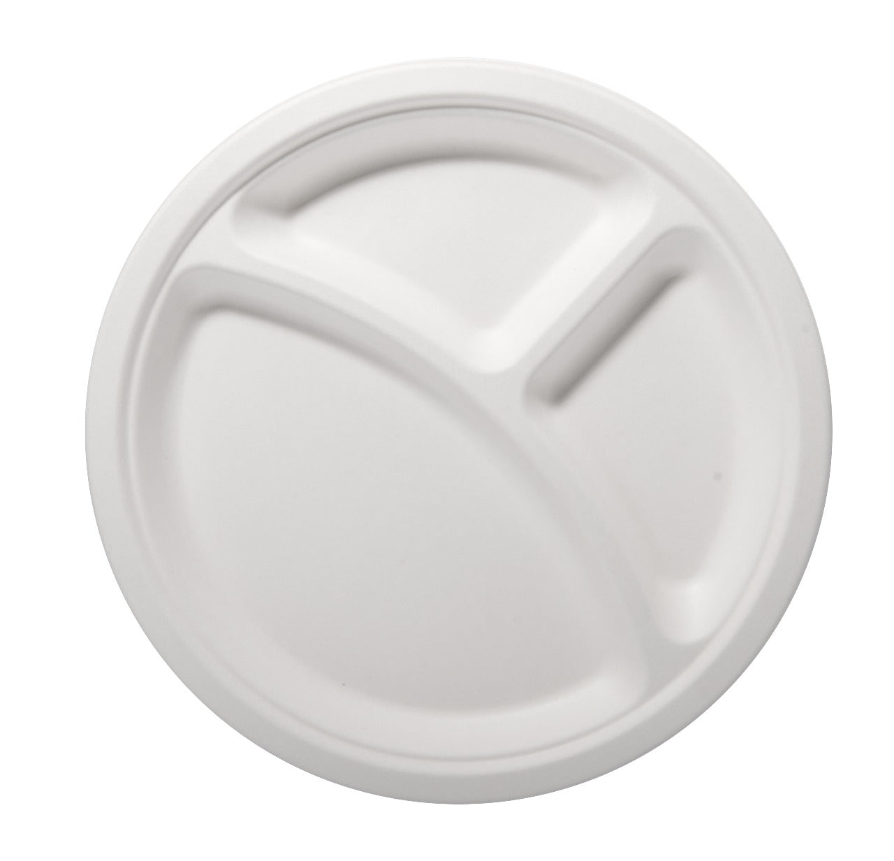 500x Bord Ø26 cm 3 Vaks Bord suikerriet BIO bagasse Plasticvrij 10 inch
