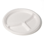 500x Bord Ø26 cm 3 Vaks Bord suikerriet BIO bagasse Plasticvrij 10 inch