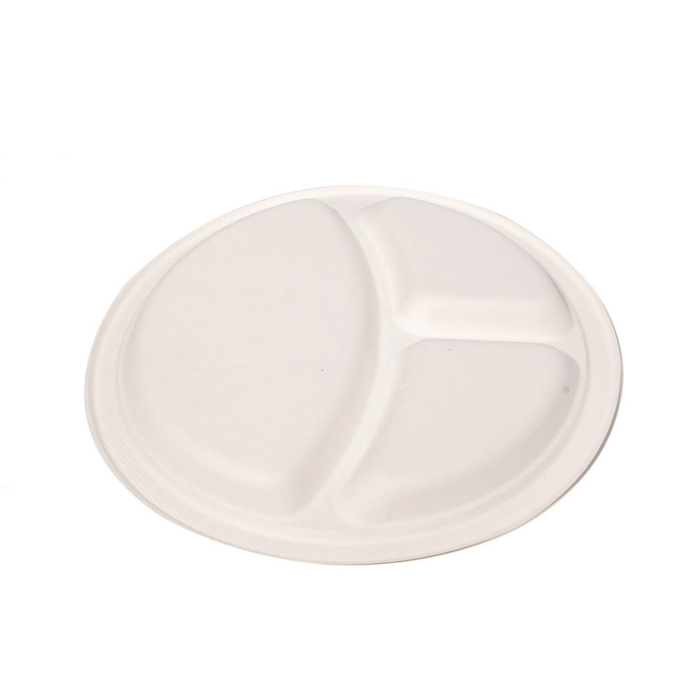500x Bord Ø26 cm 3 Vaks Bord suikerriet BIO bagasse Plasticvrij 10 inch