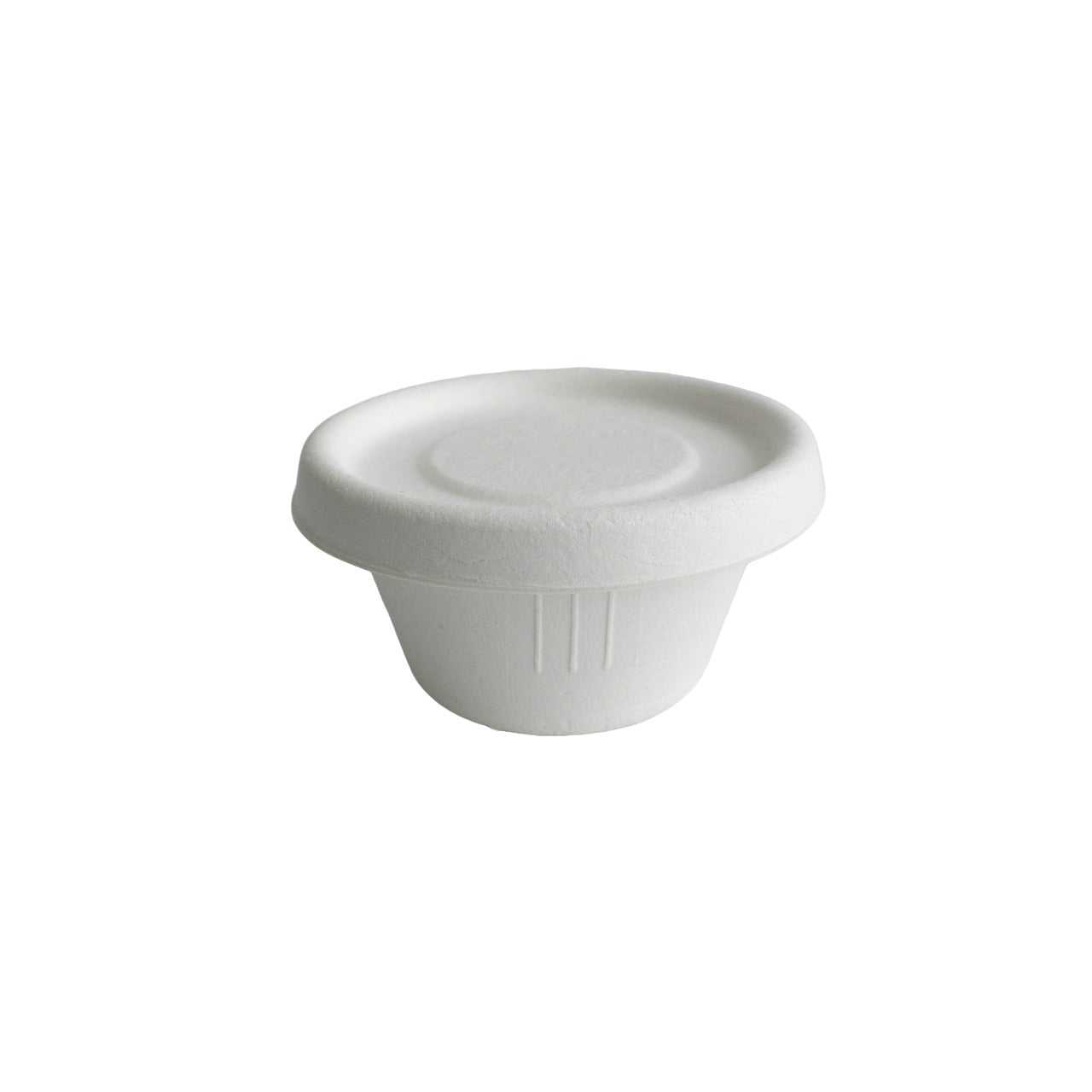 2000x Bio Sauscup van suikerriet – 2oz (60ml)  wit