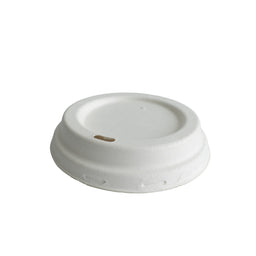100x Koffiebeker deksels Ø90mm suikerriet Biologisch geschikt voor bekers 12oz 350ml
