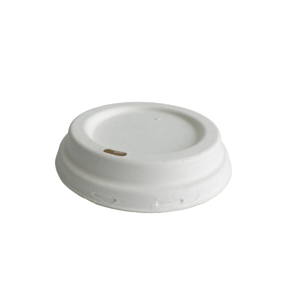 1000x Koffiebeker deksels Ø84mm Bagasse suikerriet Biologisch geschikt voor bekers 8oz 230ml