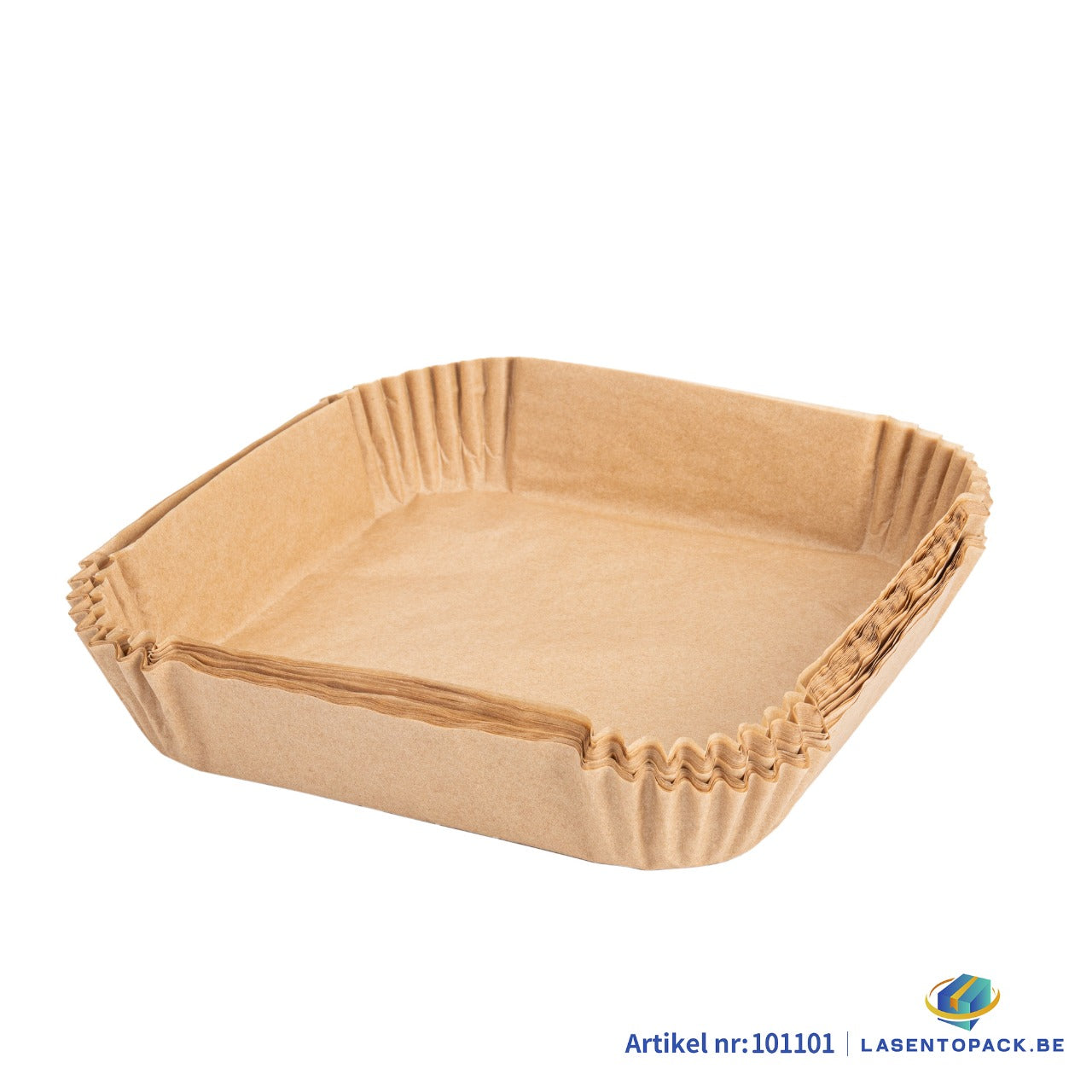 Airfryer BakPapier  Airfryer Bakjes  Wegwerpbakjes Vierkant  50 stuks  200 mm  x 45 mm  Airfryer Accesoires  XL en XXL