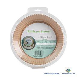 Airfryer BakPapier Airfryer Bakjes Wegwerpbakjes Rond 50 stuks 160 mm x 45 mm Airfryer Accesoires L & XL
