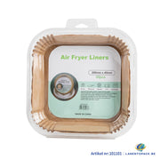 Airfryer BakPapier  Airfryer Bakjes  Wegwerpbakjes Vierkant  50 stuks  200 mm  x 45 mm  Airfryer Accesoires  XL en XXL