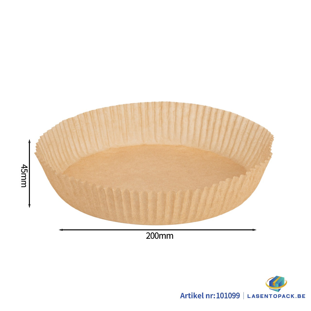 Airfryer BakPapier Airfryer Bakjes Wegwerpbakjes Rond 50 stuks 200 mm x 45 mm Airfryer Accesoires XL en XXL