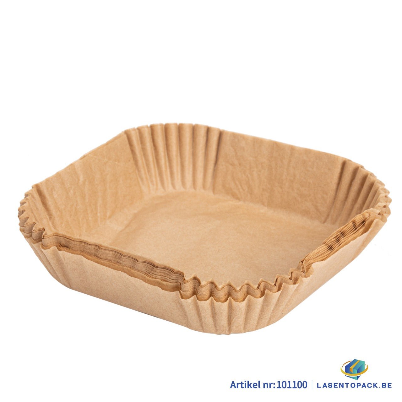 Airfryer BakPapier  Airfryer Bakjes  Wegwerpbakjes Vierkant 50 stuks  160 mm x 45 mm  Airfryer Accesoires L & XL