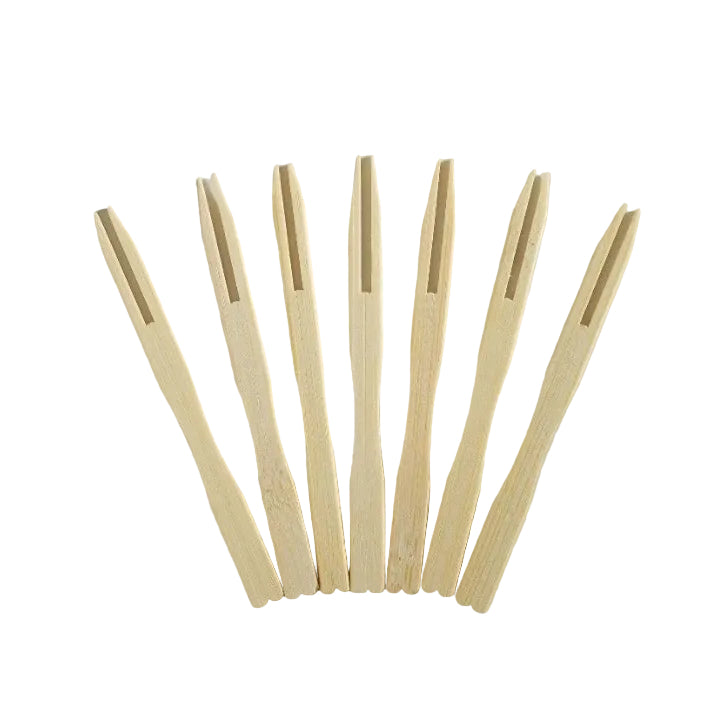 3000x Bambus-Snackvork 86mm FSC BIO