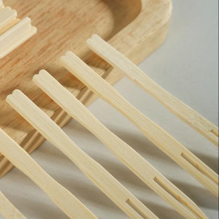 3000x Bamboo Snack Fork 86mm FSC BIO