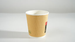 500x Koffiebeker dubbelwandig Ripple Wall 7oz 180ml bruin