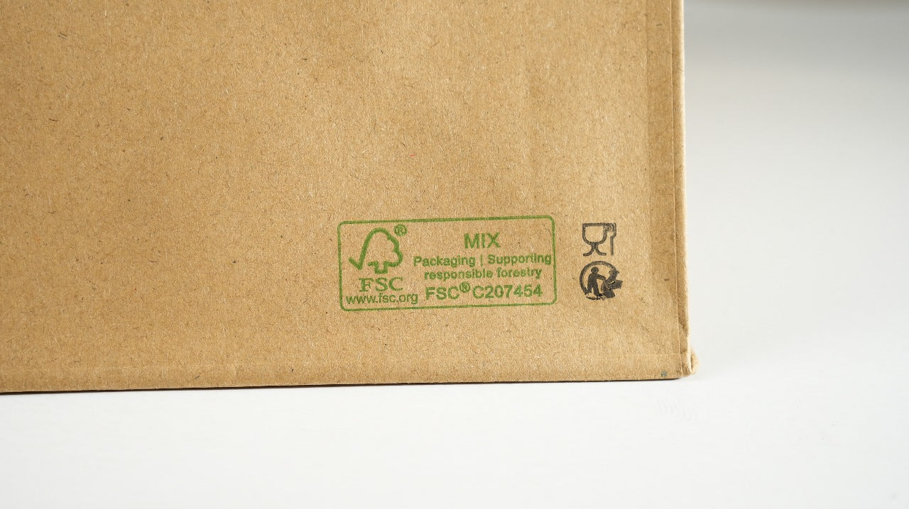 200x Papieren tassen 100 gr. 22+11 x 27 cm BIO FSC