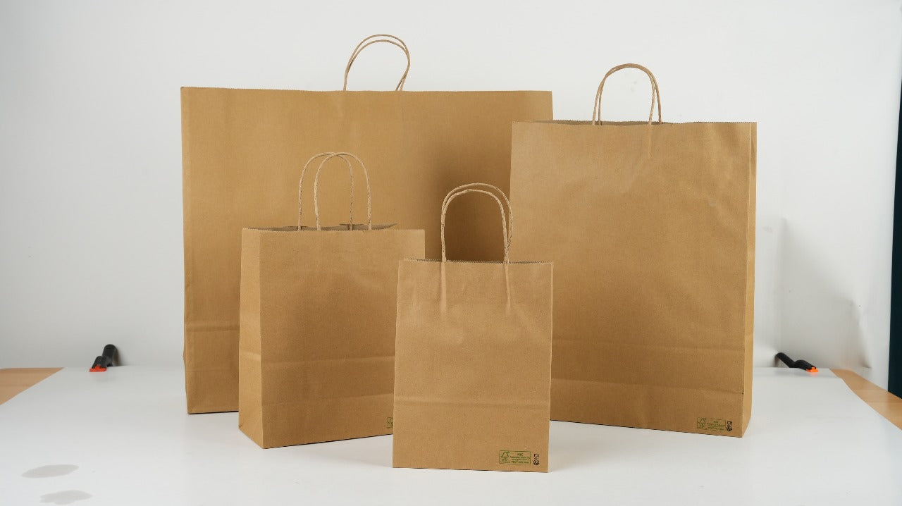 200x Papieren Tassen Groot 120 gr. – 46 +16 x 49 cm BIO FSC