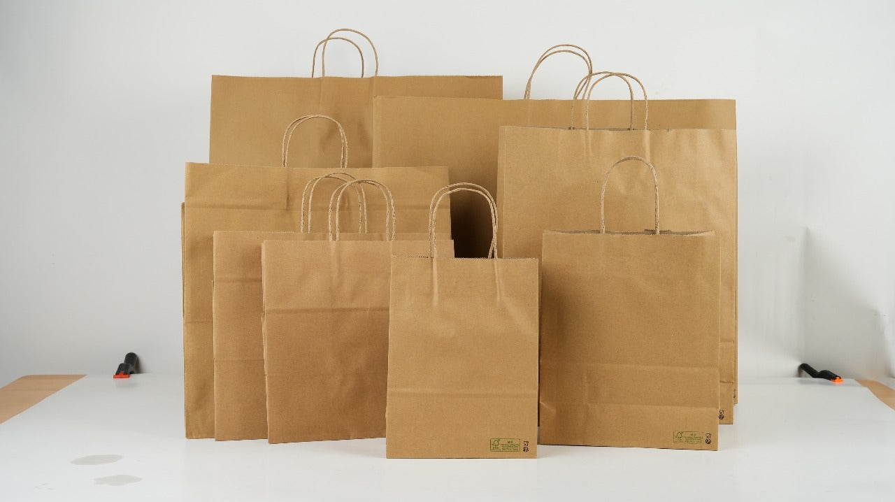 200x Papieren Tassen Groot 120 gr. – 32+21 x 27 cm BIO FSC