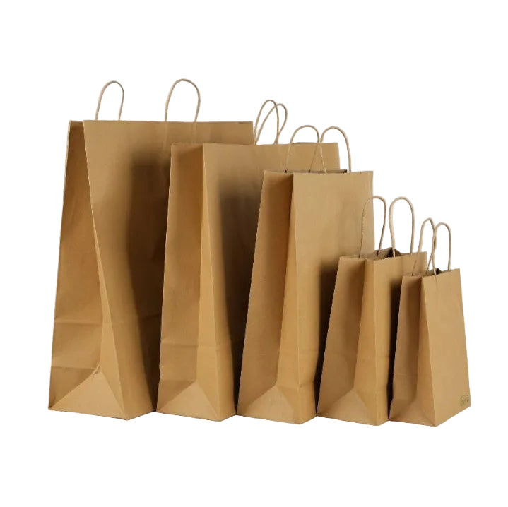 200x Papieren tassen 100 gr. 22+11 x 27 cm BIO FSC