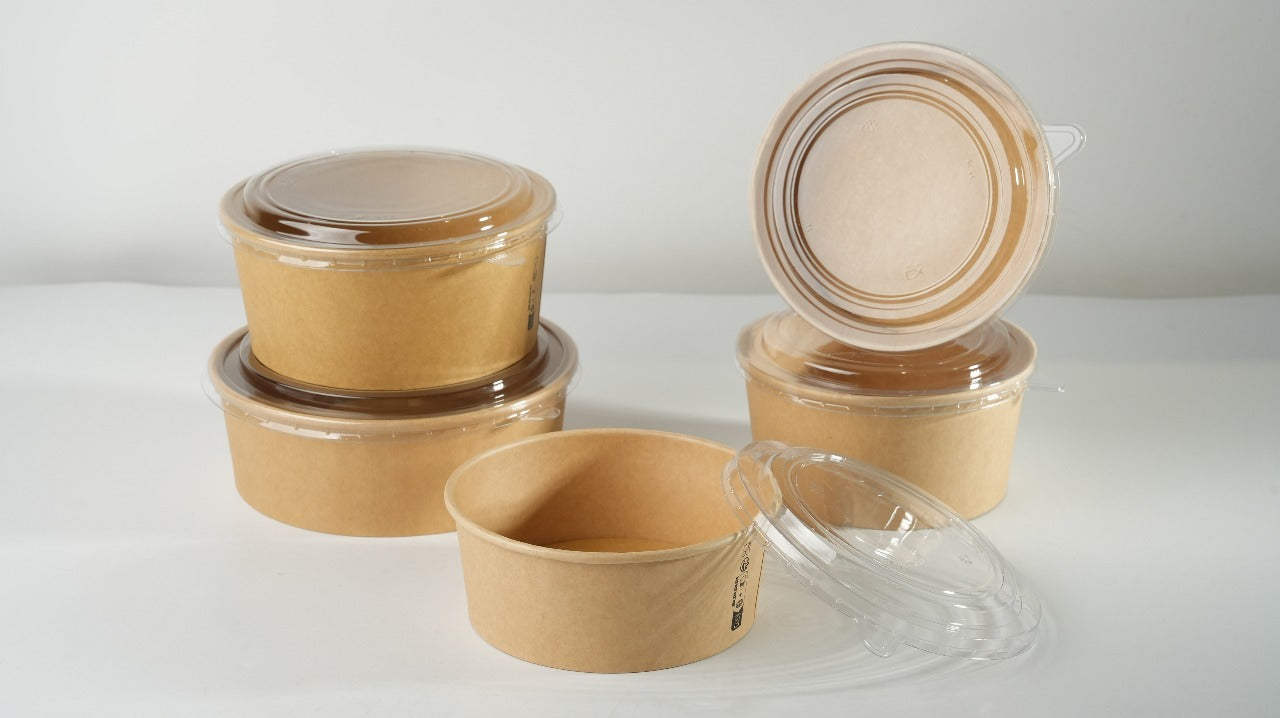300x Salade Poke Bowl 1300ml Ø165mm 40oz – BIO en FSC-gecertificeerd Kraft