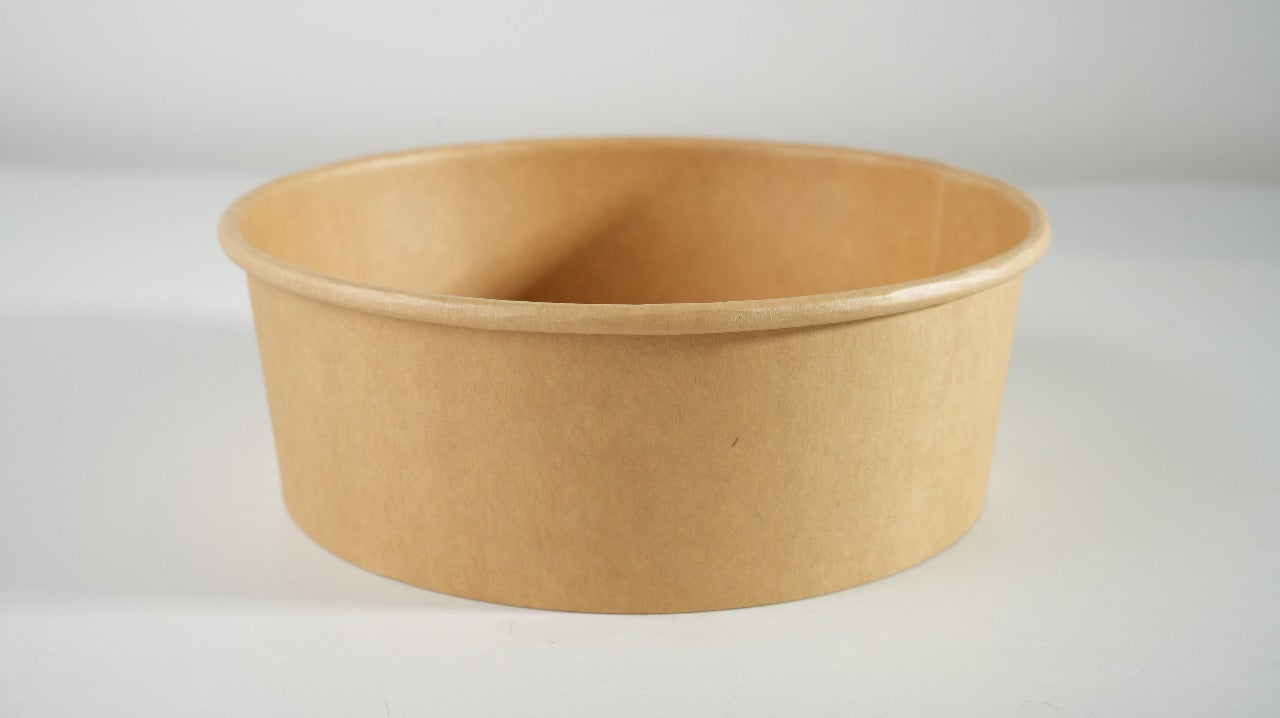 300x Salade Poke Bowl 1500ml Ø185mm 40oz – BIO en FSC-gecertificeerd Kraft