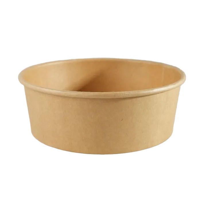 300x duurzame 1300ml salade poke bowl van FSC-kraftpapier, biologisch afbreekbaar