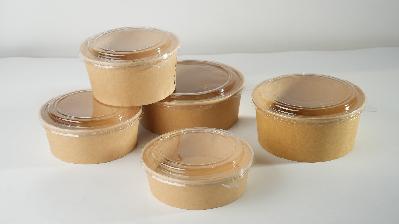 300x Deksel Salade Poke Bowl 1500ml Ø185mm transparant