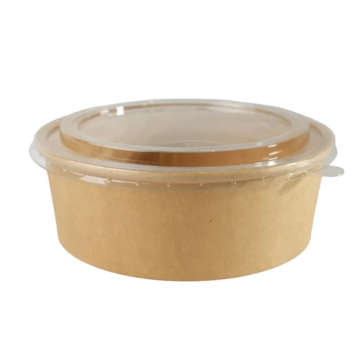 300x Salade Poke Bowl 500ml Ø150mm 20oz – Bio und FSC-zertifiziertes Kraftpapier