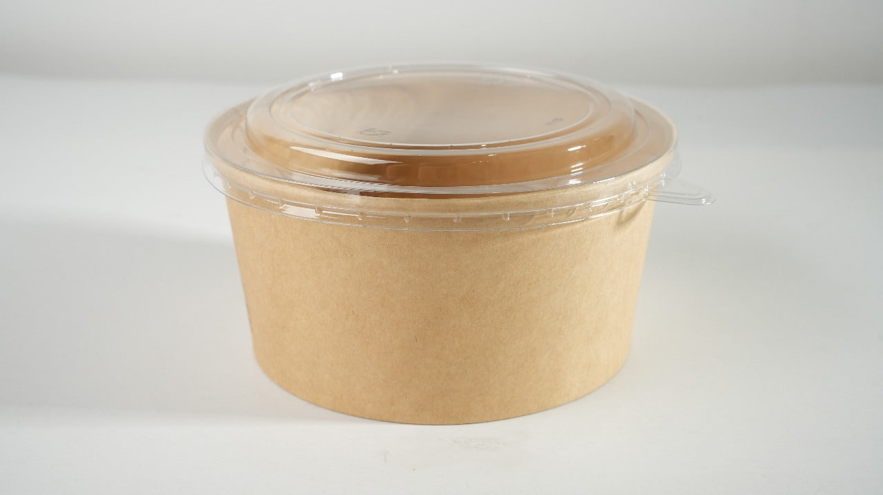300x Salade Poke Bowl 1300ml Ø165mm 40oz – BIO en FSC-gecertificeerd Kraft